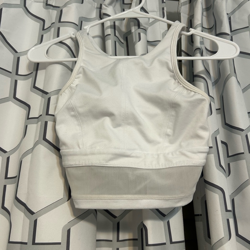 White Women's Athletic Tank Top